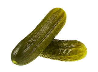 Pickles cucumber isolated on white background