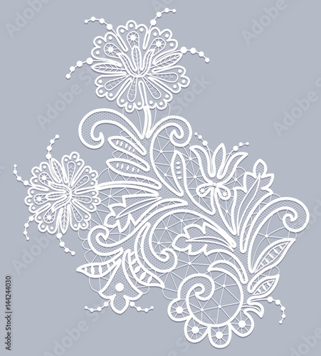 Download "Floral lace pattern" Stock image and royalty-free vector files on Fotolia.com - Pic 144244030