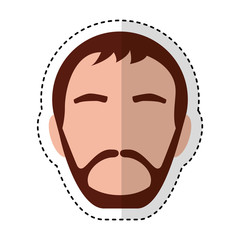 head man avatar icon vector illustration design