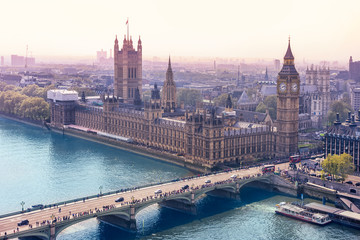 Naklejka premium Skyline z London Eye