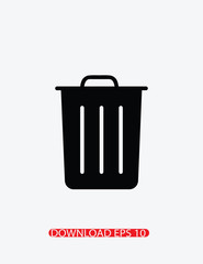 Garbage icon, Vector