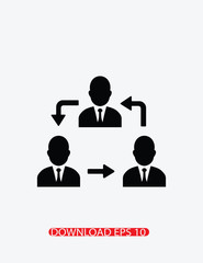 Hierarchical structure icon, Vector