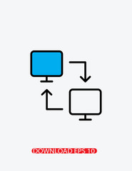 Networking icon, Vector