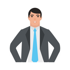 businessman avatar character icon vector illustration design