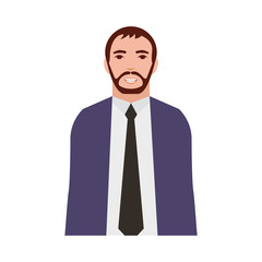 businessman avatar character icon vector illustration design