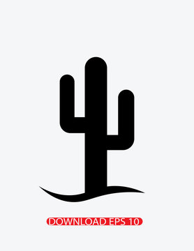 Cactus icon, Vector