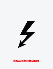 Lightning icon, Vector
