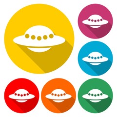 UFO Flying Saucer Icon - Illustration