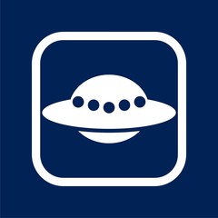 UFO Flying Saucer Icon - Illustration