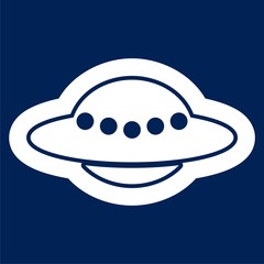 UFO Flying Saucer Icon - Illustration