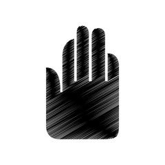 hand human silhouette icon vector illustration design
