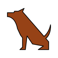 pet dog mascot silhouette vector illustration design