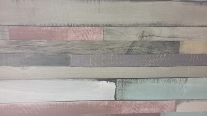 Wooden boards, different colors in retro style, old boards