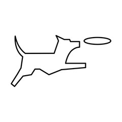 pet dog mascot silhouette vector illustration design