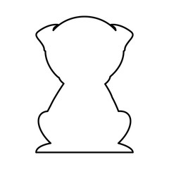 pet dog mascot silhouette vector illustration design