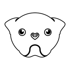 pet dog head silhouette vector illustration design
