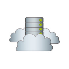 Cloud computing technology icon vector illustration graphic design