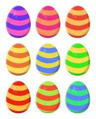 easter egg set vector symbol icon design.