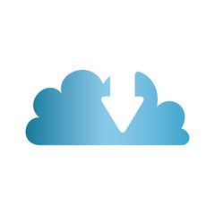 Cloud computing technology icon vector illustration graphic design