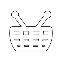 Shopping basket symbol icon vector illustration graphic design