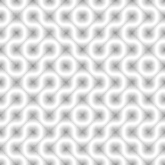 Seamless Black and White Tangled Round Stripes. Textured Geometric Pattern.