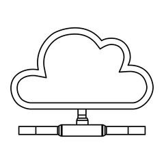 Cloud computing technology icon vector illustration graphic design