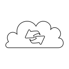 Cloud computing technology icon vector illustration graphic design