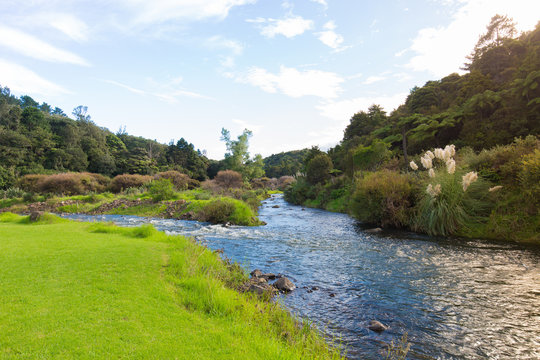 Flusslauf in Neuseeland