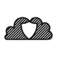 Cloud computing technology icon vector illustration graphic design