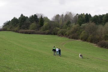 Obraz premium People on the meadow. Slovakia