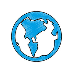 Isolated world earth icon vector illustration graphic design