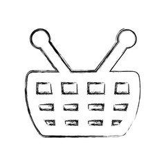 Shopping basket isolated icon vector illustration graphic design