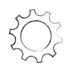 Gear machinery piece icon vector illustration graphic design