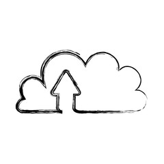Cloud computing technology icon vector illustration graphic design