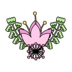 cute flower decorative icon vector illustration design