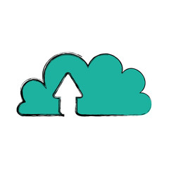 Cloud computing technology icon vector illustration graphic design