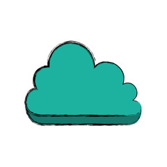 Cloud computing technology icon vector illustration graphic design