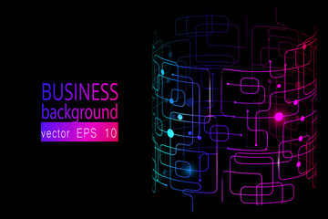 3d lines background abstract technology. Geometric figure.