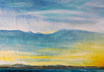 Oil painting, handmade
