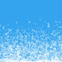 Abstract vector bubble background. Flying glowing particles on turquoise background. Futuristic technology style. Elegant background for business presentations or gift cards.EPS10