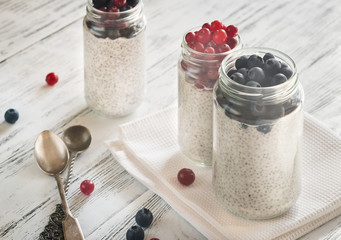 Chia seed pudding with fresh berries