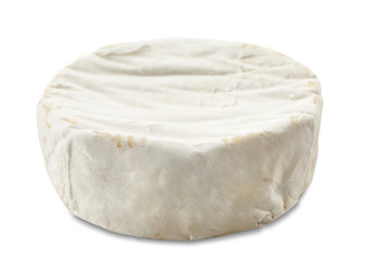 Tasty cheese on white background