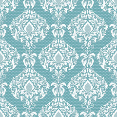 Vector damask seamless pattern background. Classical luxury old fashioned damask ornament, royal victorian seamless texture for wallpapers, textile, wrapping. Exquisite floral baroque template.