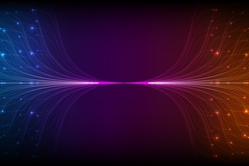 Fototapeta na wymiar Abstract vector violet lines mesh background. Bioluminescence of tentacles. Futuristic style card. Elegant background for business presentations. Eps 10.