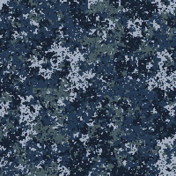 Seamless pattern. Abstract military or police camouflage background. Made from geometric square shapes.