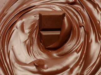 Melted chocolate background / melting chocolate/ chocolate background