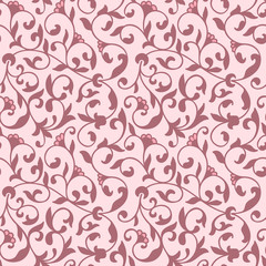 Vector flower seamless pattern background. Elegant texture for backgrounds. Classical luxury old fashioned floral ornament, seamless texture for wallpapers, textile, wrapping.