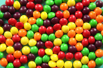 Delicious colorful candies as background