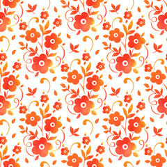 Vector watercolor flower seamless pattern background. Elegant texture for backgrounds. Classical luxury old fashioned floral ornament, seamless texture for wallpapers, textile, wrapping.