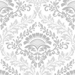 Vector damask seamless pattern element. Classical luxury old fashioned damask ornament, royal victorian seamless texture for wallpapers, textile, wrapping. Exquisite floral baroque template.